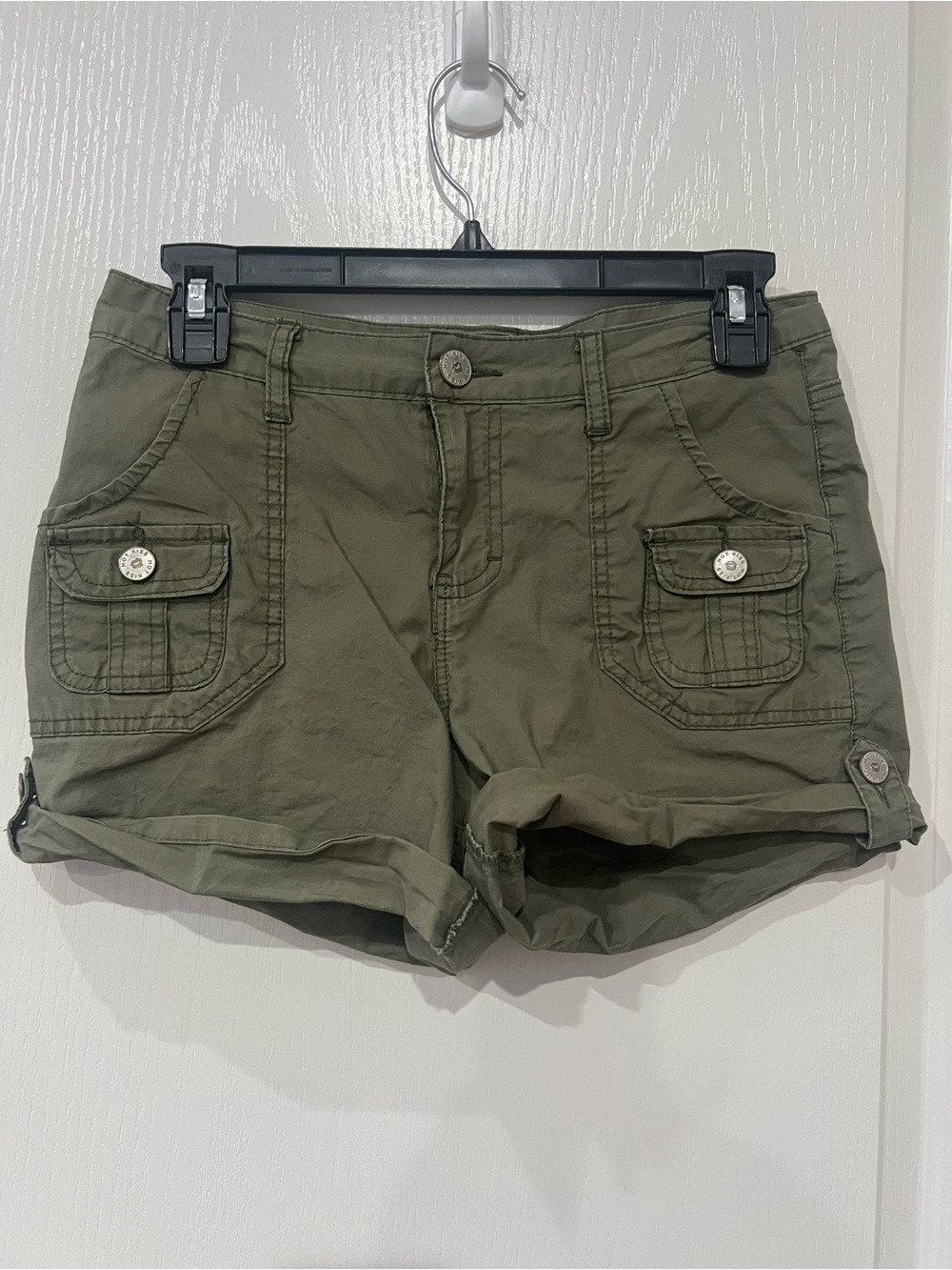 Hot Kiss Olive Utility Cargo Shorts